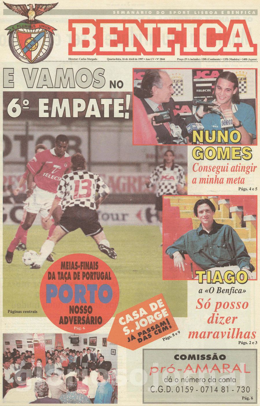 jornal o benfica 2844 1997-04-16